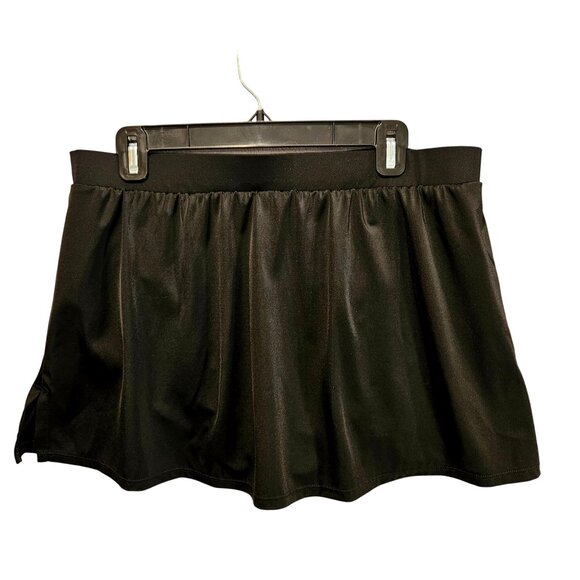 Lands' End Womens Size 14 Swim Bottom Swim Skirt Skirted Black Spandex Blend Str - Picture 1 of 10